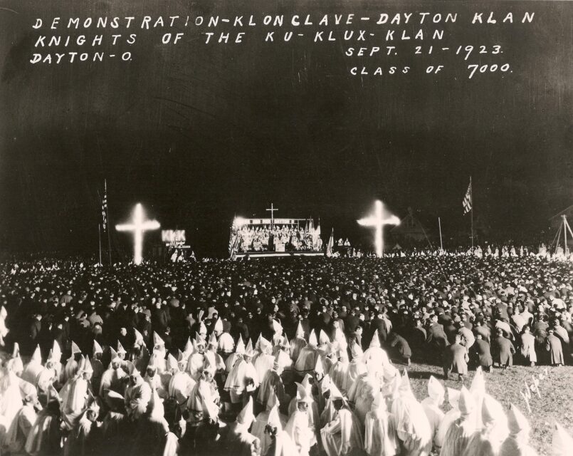 A KKK rally in Dayton, Ohio, on Sept. 21, 1923. ()