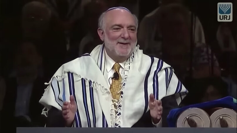 Rabbi David Ellenson speaks at a Union for Reform Judaism conference in 2013. (Video screen grab/URJ)
