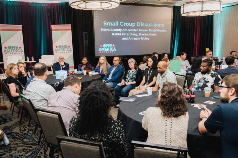 Attendees participate in small group discussions during the second annual One America Movement Summit in May 2023 in Atlanta. (Courtesy photo)