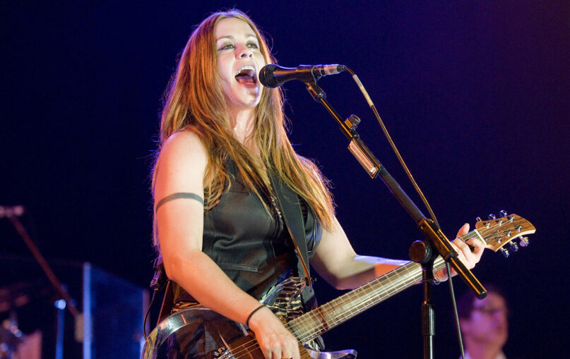 Alanis Morissette performs in Barcelona, Spain, in June 2008. (Photo courtesy of Wikipedia/Creative Commons)