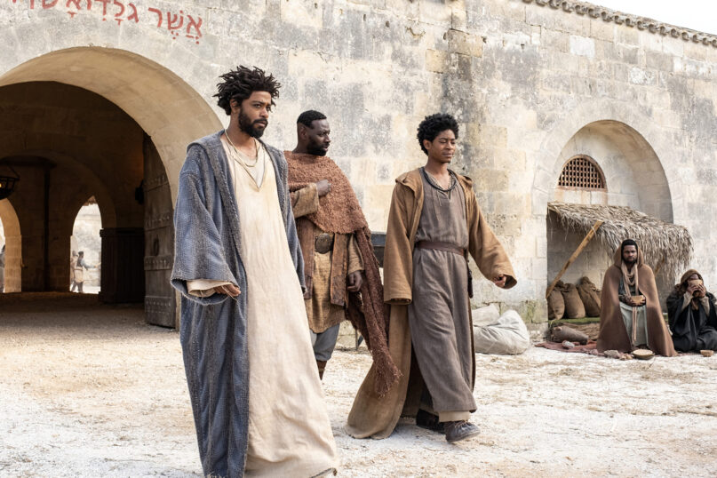 Clarence (LaKeith Stanfield), from left, Barabbas (Omar Sy) and Elijah (R.J. Cyler) in 