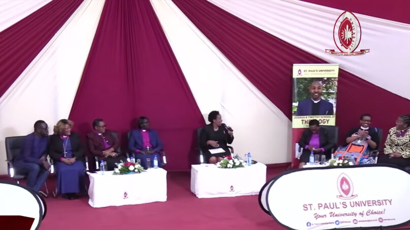 Africa's six female Anglican bishops participate in a panel discussion at St. Paul’s University in Limuru, Kenya, on Jan. 11, 2024. (Video screen grab)
