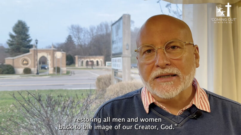 Michael Carducci speaks in a video about Coming Out Ministries' new location near Andrews University in Berrien Springs, Michigan. (Video screen grab)