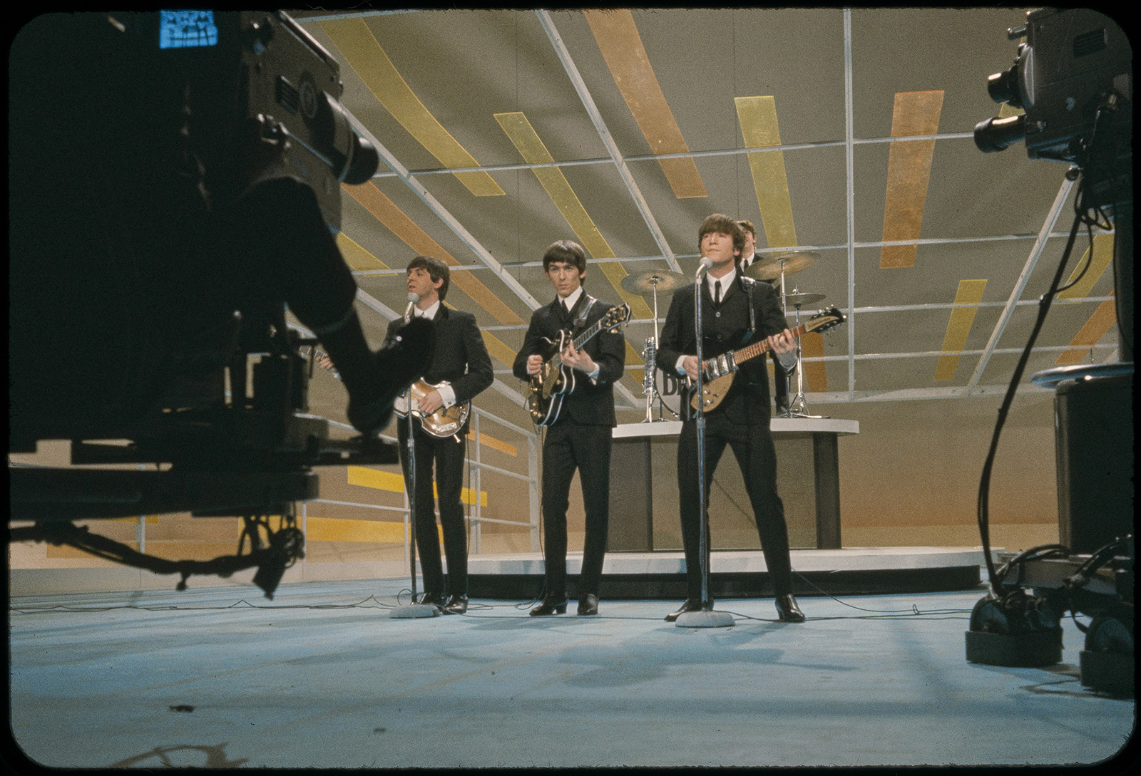 The Beatles performing at The Ed Sullivan Show on Feb. 9, 1964, in New York. (Photo by Bernard Gotfryd/LOC/Creative Commons)
