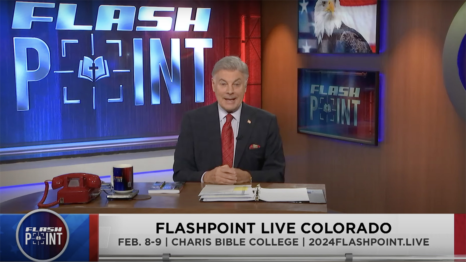 Lance Wallnau in a promotional video for an upcoming FlashPoint LIVE event at Charis Bible College. (Video screen grab)