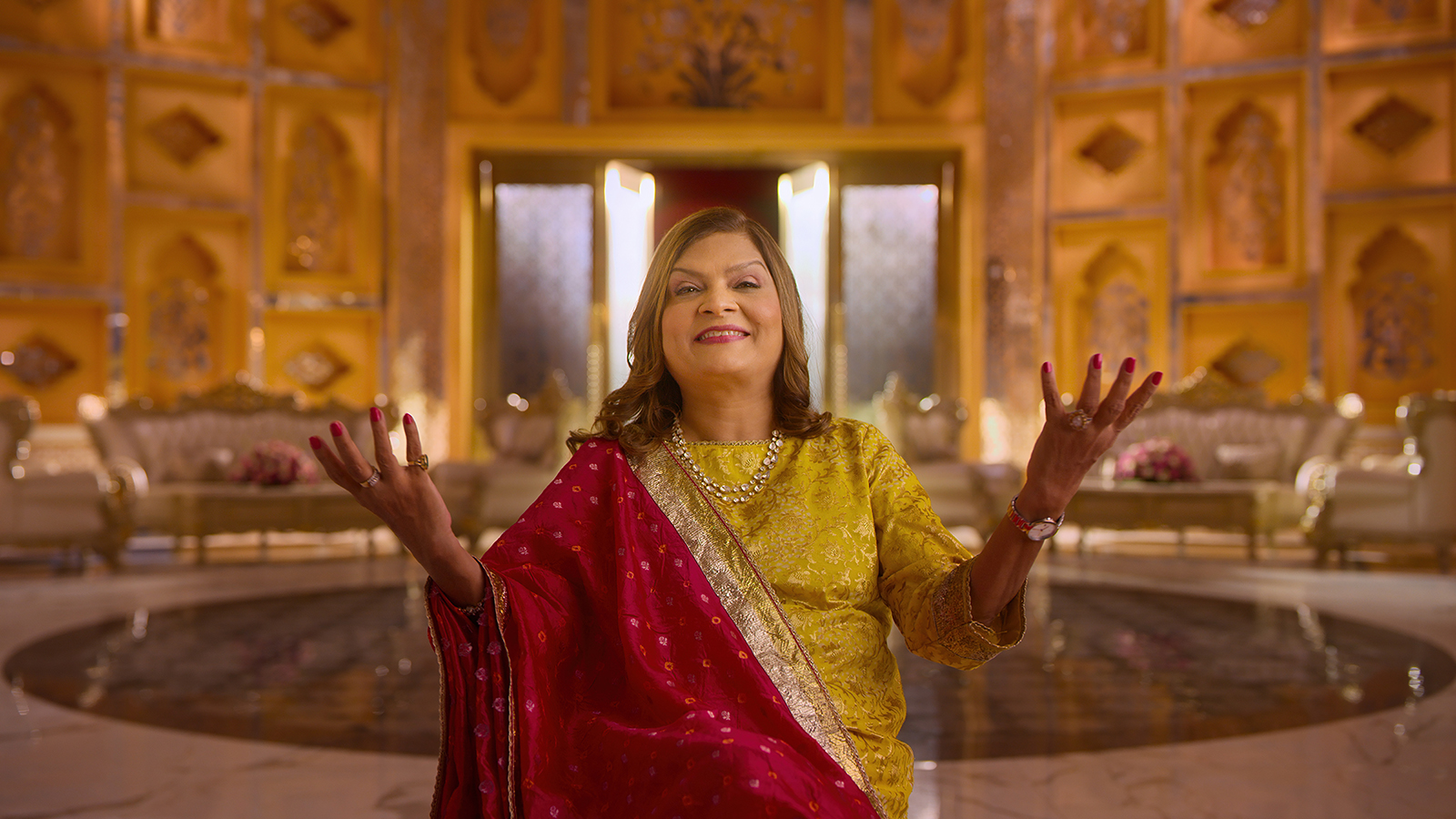 Matchmaker Sima Taparia — or Sima Aunty — in "Indian Matchmaking." (Photo courtesy of Netflix © 2023)