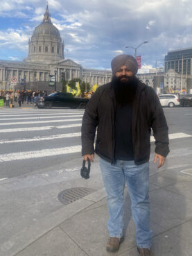 Harjeet Singh at San Francisco City Hall, Sunday, Jan. 28, 2024. (Photo courtesy Harjeet Singh)