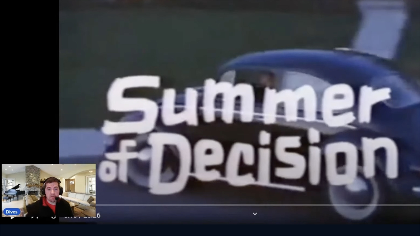 Dives, left, offers commentary while screening the 1962 film “Summer of Decision" on his Mormon Movie Reviews YouTube channel. (Video screen grab)