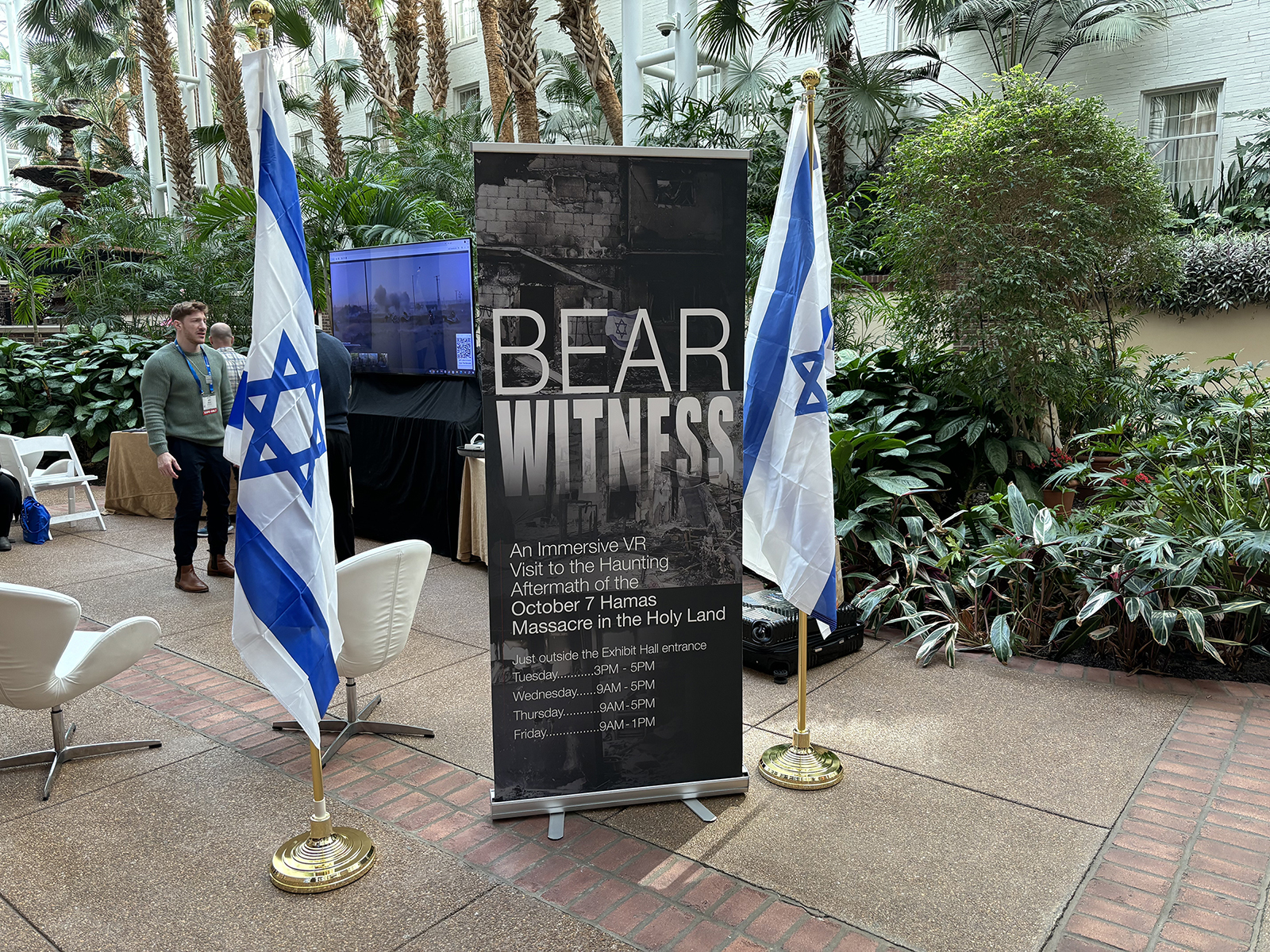 “Bear Witness" experience during the National Religious Broadcasters convention at the Gaylord Opryland Resort and Convention Center in Nashville, Tenn. (RNS photo/Bob Smietana)