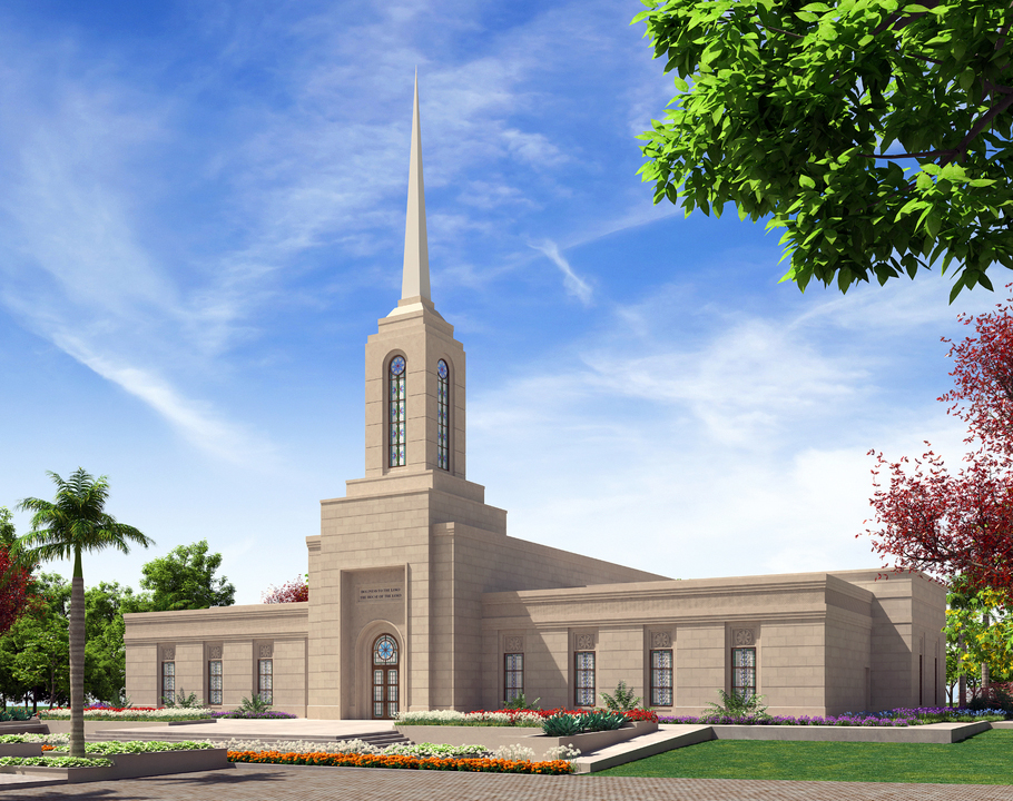 Artistic rendering of the Nairobi Kenya Temple. (Image © Intellectual Reserve, Inc. All rights reserved.)