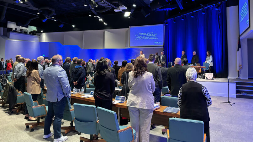 The Southern Baptist Convention Executive Committee meets in Nashville, Tenn., Feb. 19, 2024. (RNS photo/Bob Smietana)