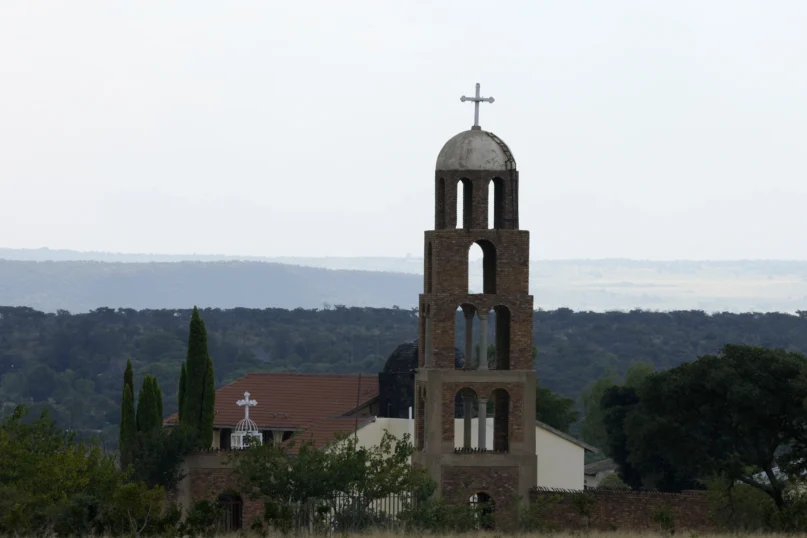 The Saint Mark the Apostle and Saint Samuel the Confessor Monastery in Cullinan, a town east of Pretoria, South Africa, Wednesday, March 13, 2024. (AP Photo/Themba Hadebe)