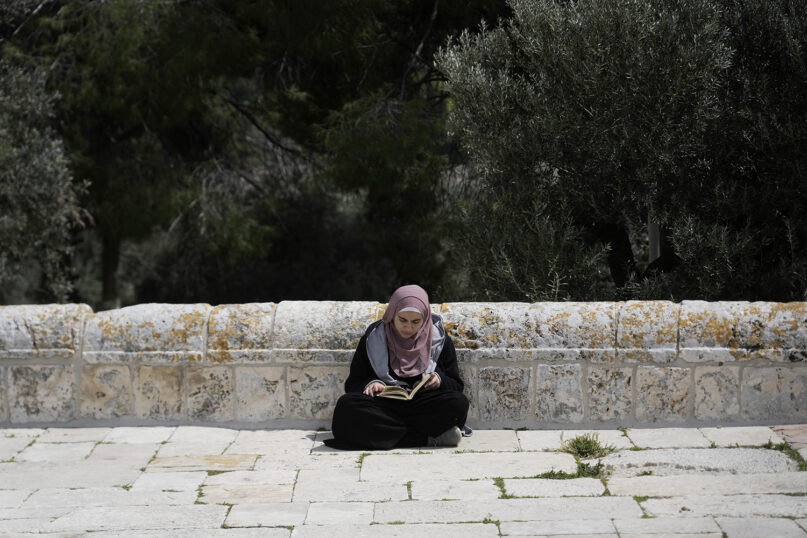 A Muslim worshipper prays in the Al-Aqsa Mosque compound ahead of the second Friday prayers on the Muslim holy month of Ramadan in Jerusalem's Old City, Friday, March 22, 2024. (AP Photo/Mahmoud Illean)