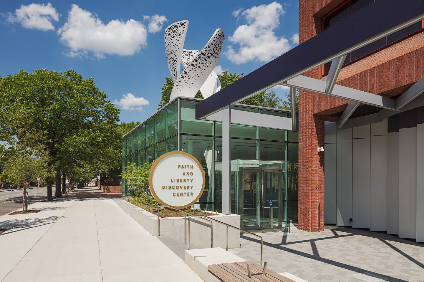 Entrance to the Faith and Liberty Discovery Center in Philadelphia. (Photo courtesy FLDC)