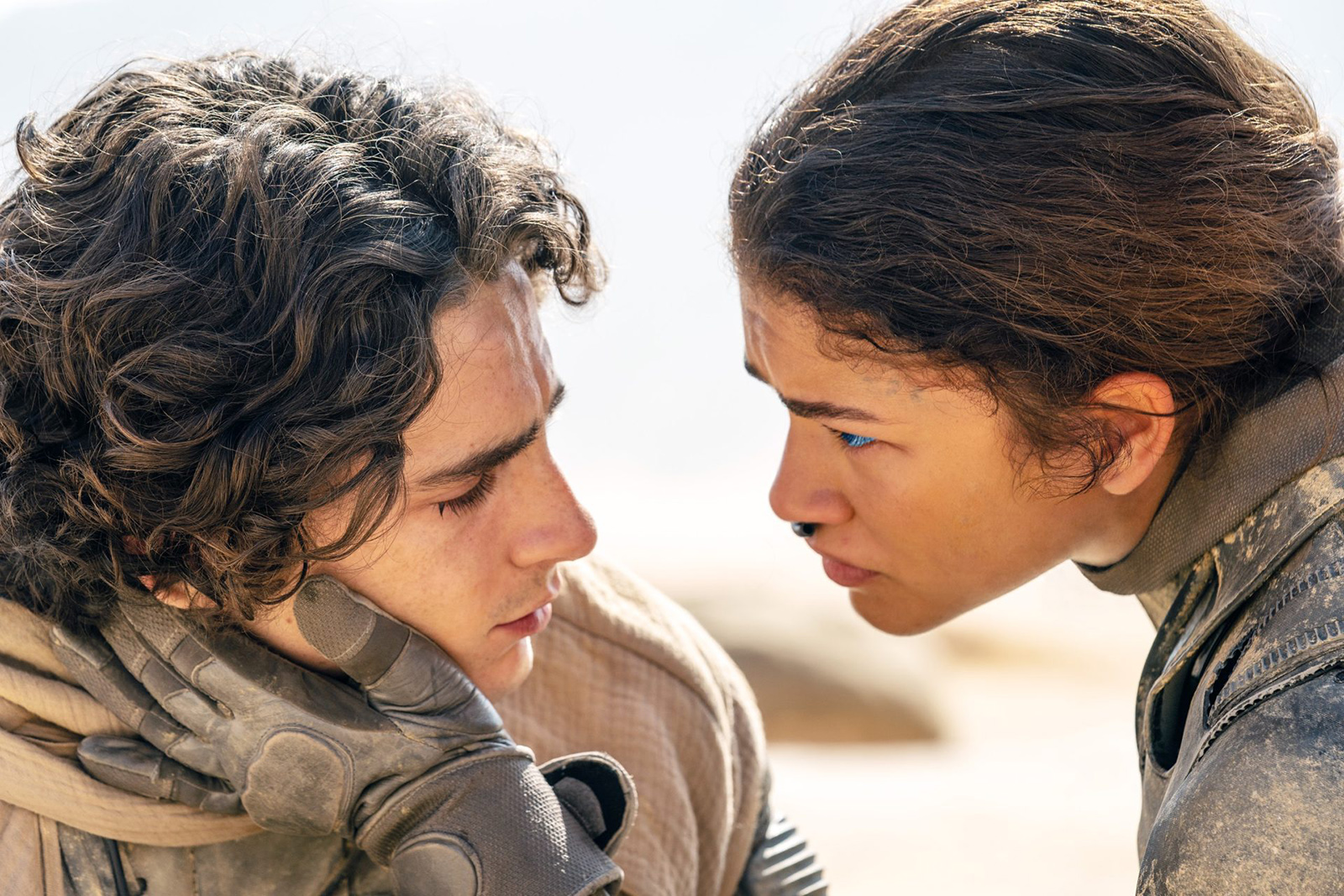 Actors Timothée Chalamet and Zendaya in “Dune: Part Two." (Photo © Warner Bros.)