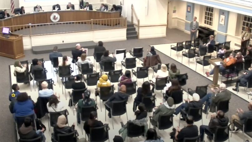 The Henrico County Public Schools board meets on Feb. 22, 2024, in Henrico, Virginia, near Richmond. (Video screen grab)