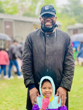 Rev. Thomas Bowen and his goddaughter Majesty at the 2022 Easter Egg Roll.Courtesy Rev. Thomas Bowen
