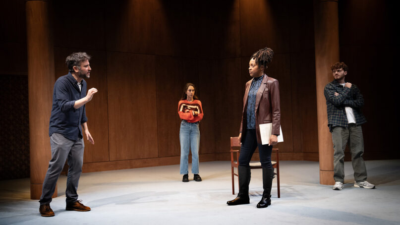 Josh Radnor, from left, Madeline Weinstein, Cherise Boothe, and Michael Khalid Karadsheh in the world premiere production of 