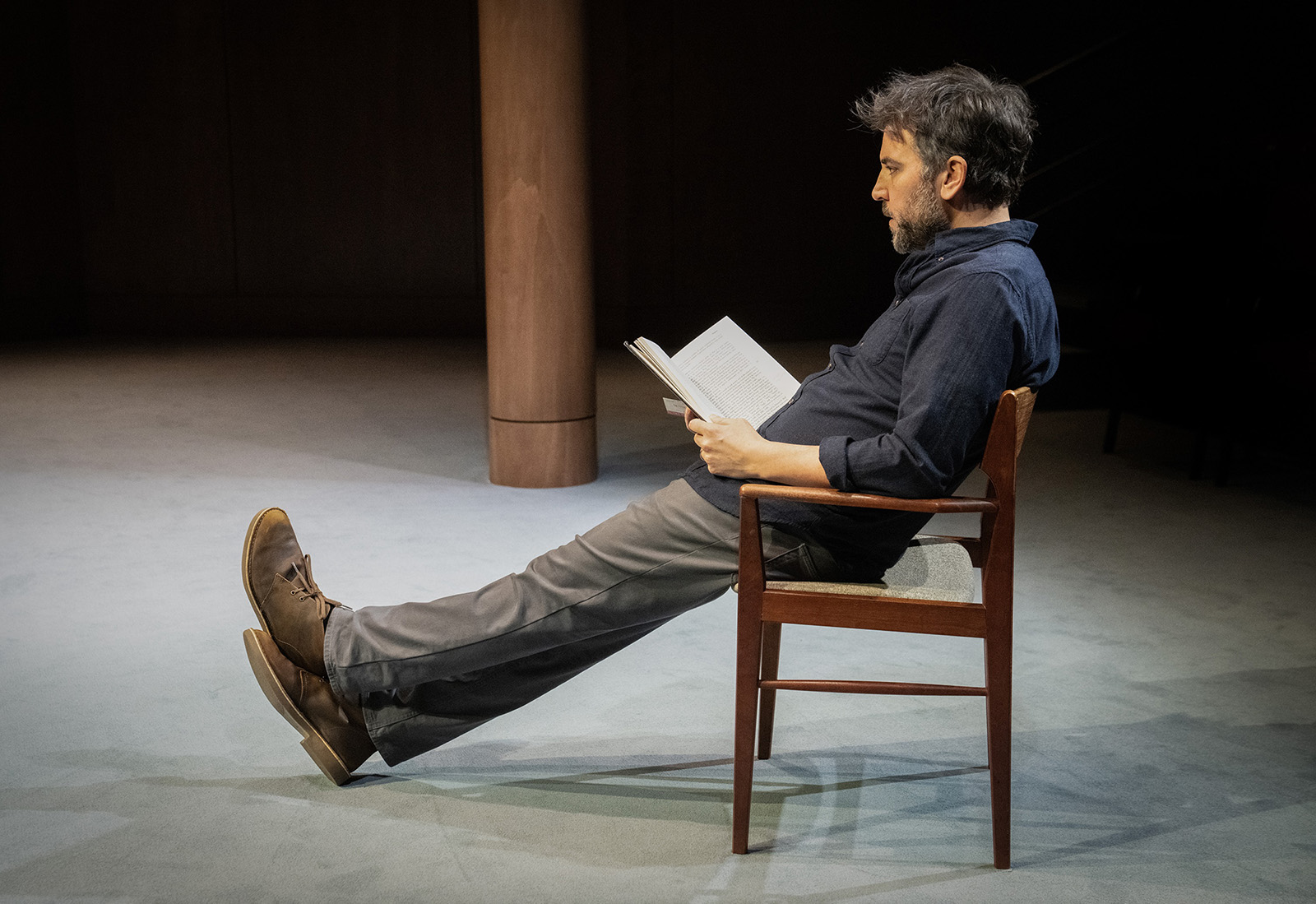 Actor Josh Radnor in "The Ally" at New York's Public Theater. (Photo by Joan Marcus)