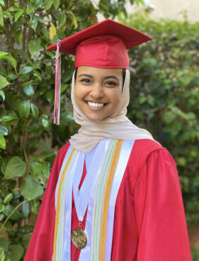 Asna Tabassum was the valedictorian at Ruben S. Ayala High School in Southern California in 2020. (Photo courtesy Tabassum)