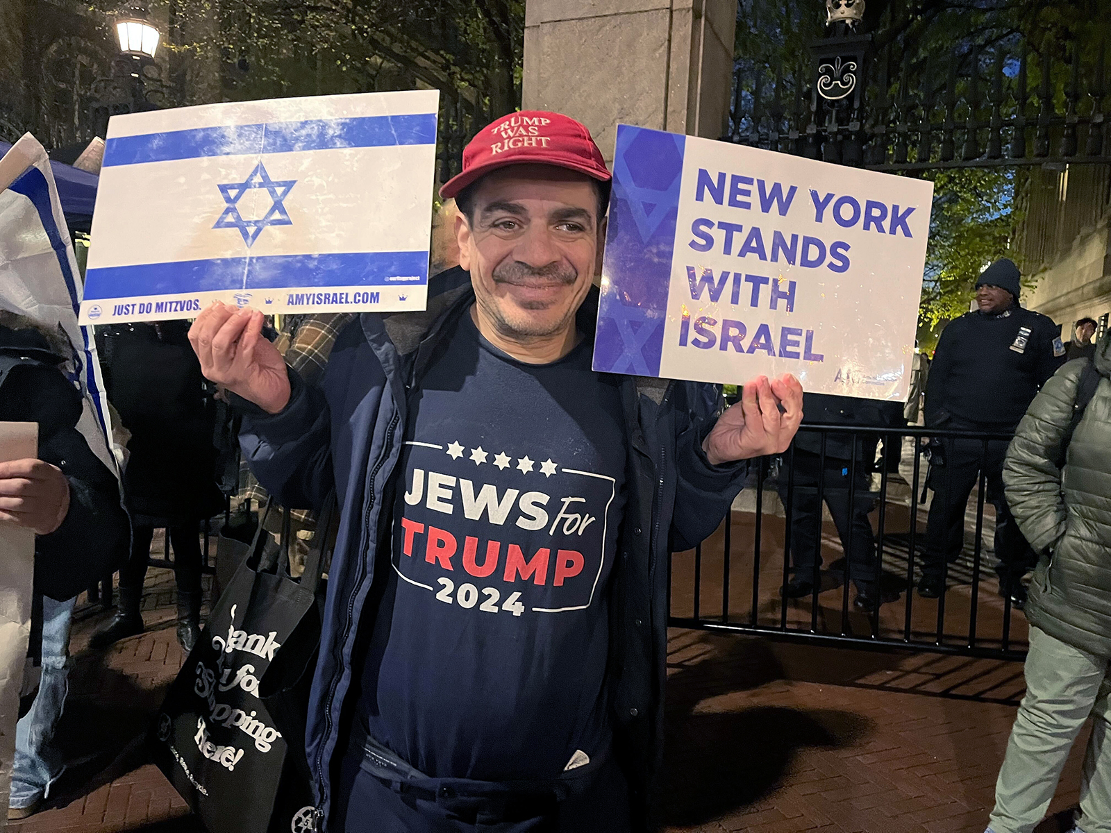 Ariel Kohane attends the “United for Israel” march at Columbia University, Thursday, April 25, 2024, in Manhattan, New York. (RNS photo/Fiona André)