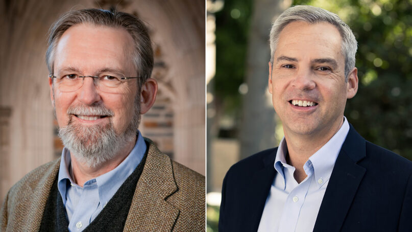 Richard B. Hays, left, and Christopher B. Hays, right. (Photos courtesy Duke, left, and Fuller, right)