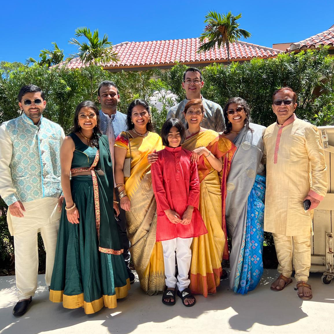 Appan Menon, right, with his family. (Courtesy photo)