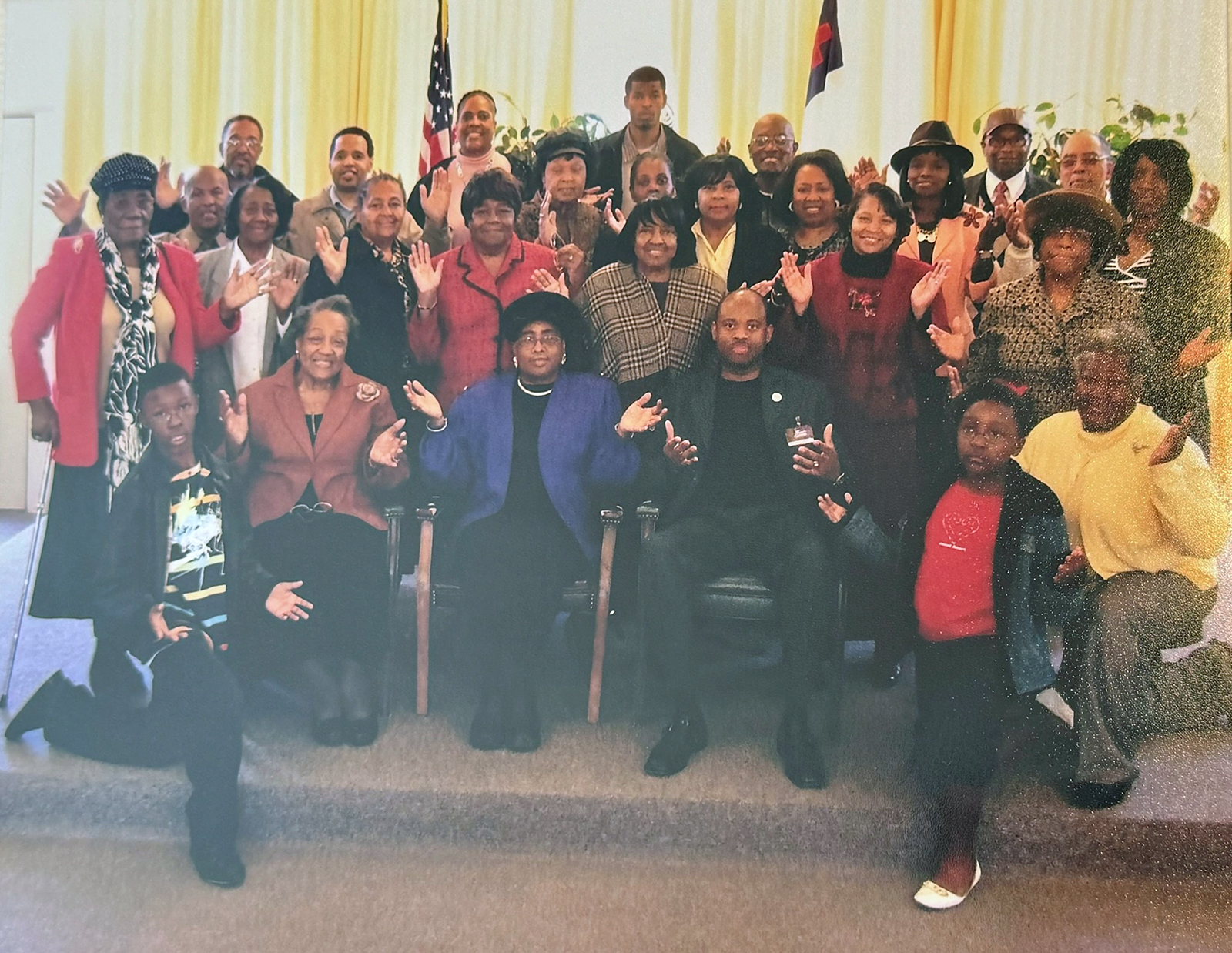Mother Mary Patterson, seated center, with a Heritage Celebration and Tour in Lexington, Mississippi, in 2008. (Photo courtesy Calvin Robinson)
