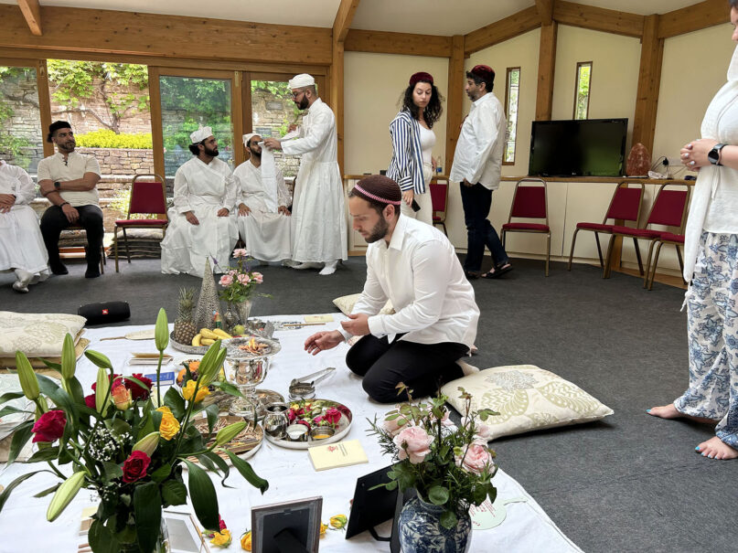 World Zoroastrian Youth Leaders Forum youth leader Fravash Chothia after the Jashan, or blessing, prayer ceremony, which was livestreamed to the broader Zoroastrian public on May 26, 2024, in Gloucestershire, England. (Photo by Dina Katgara)