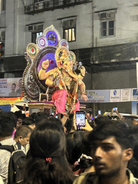 A statue of Ganesha in Chowpatty, Mumbai, India. (Photo by Khyati Joshi)