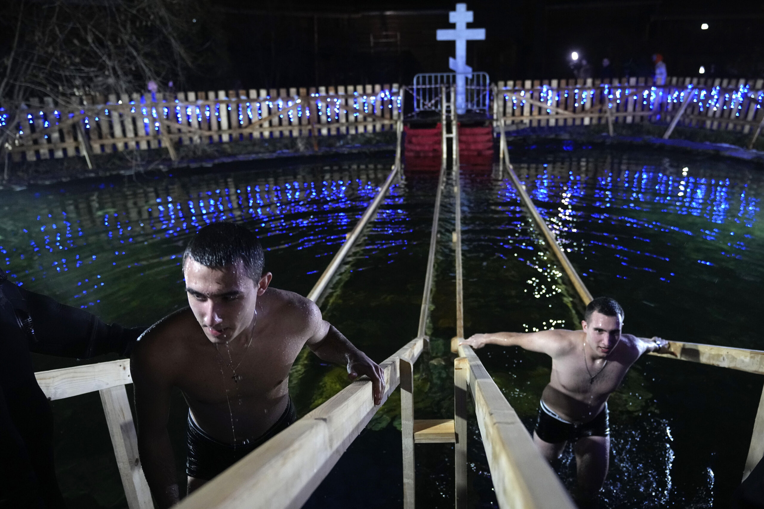 Warm weather threatens Epiphany ice water plunges for Russia's Orthodox Christians