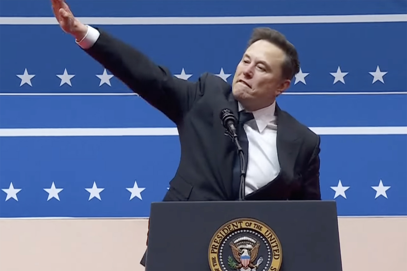 Musk’s straight-arm gesture embraced by right-wing extremists regardless of what he meant