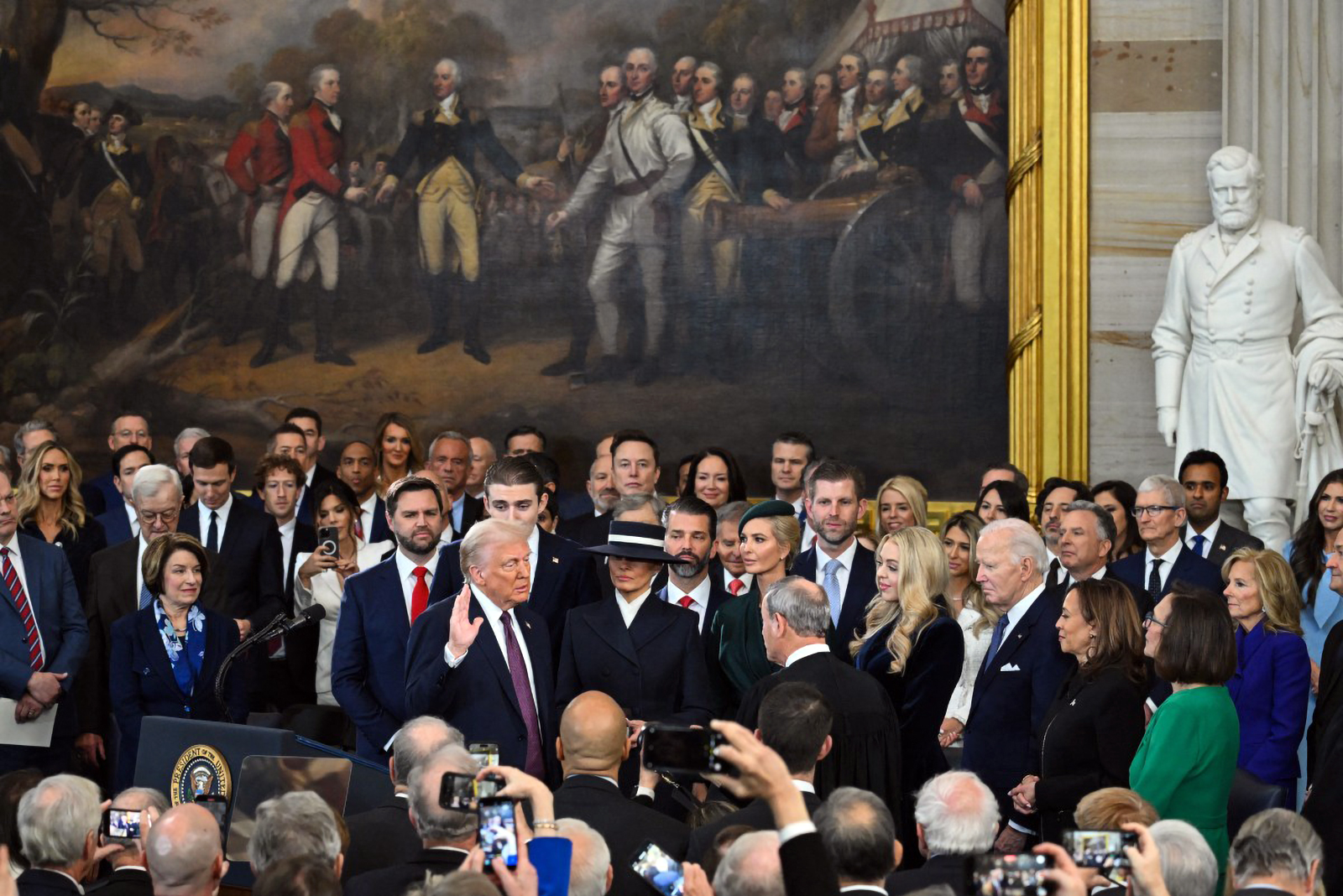 At inauguration, Trump says he was 'saved by God to make America great again'