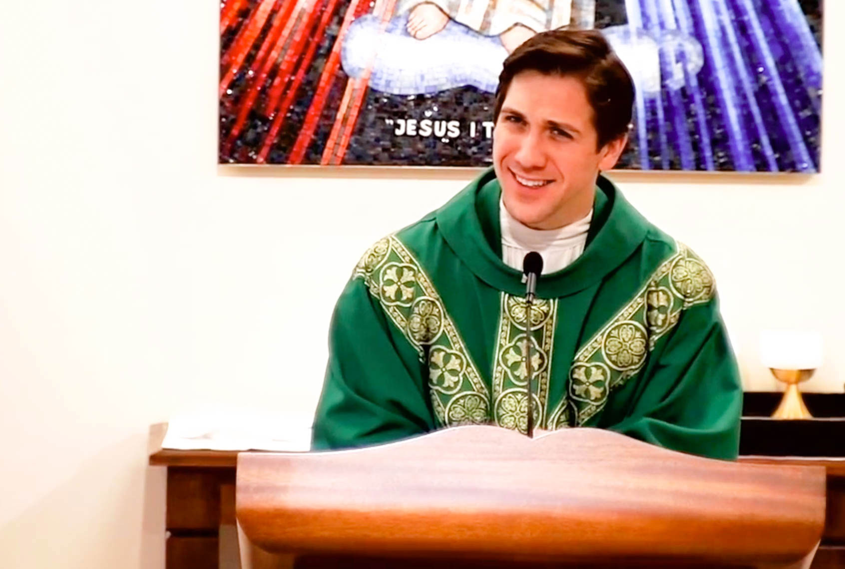 He's a young millennial Catholic priest; of course he's a social media influencer