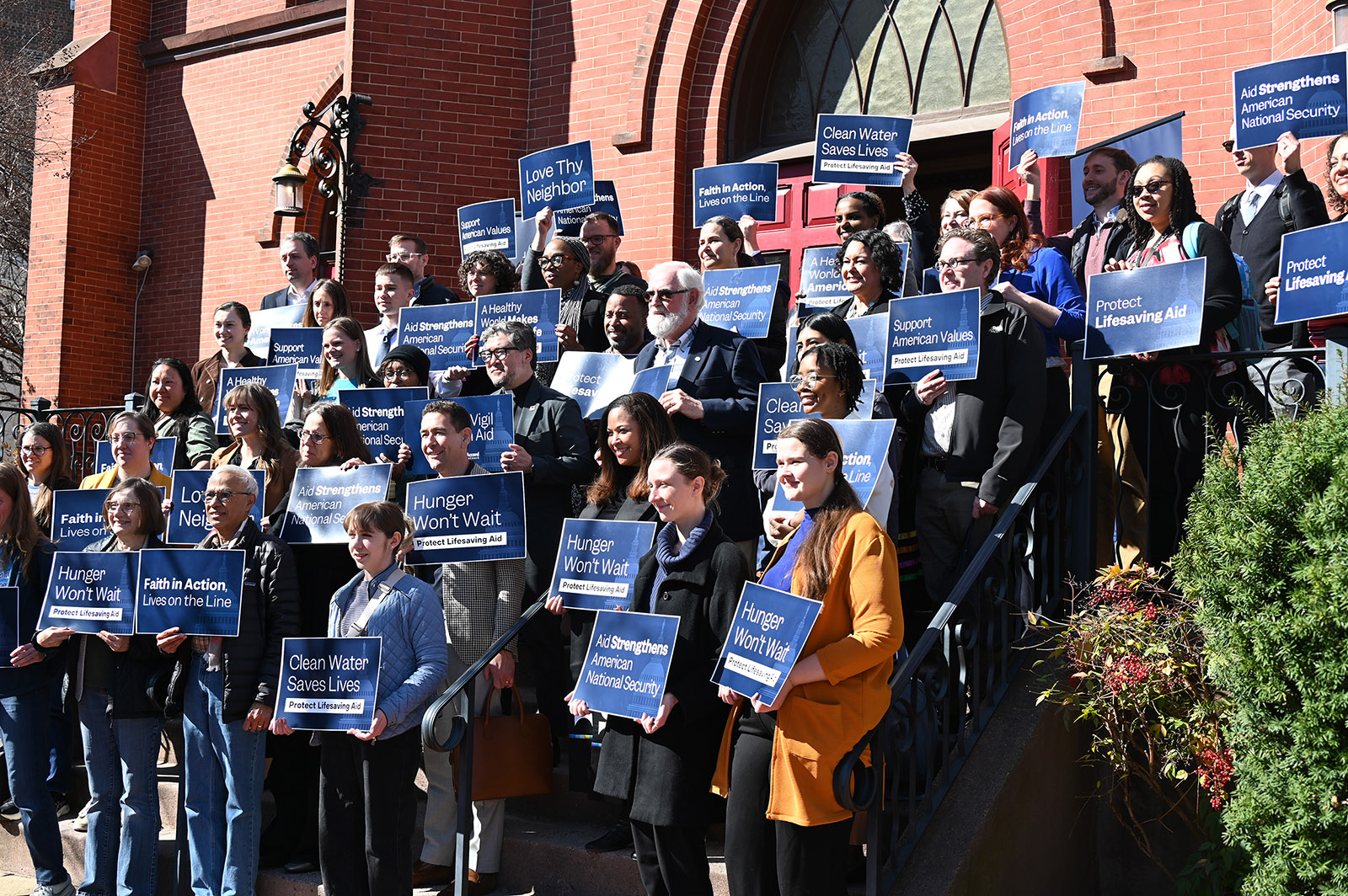 Evangelical groups hold vigil against Trump and Musk's foreign aid cuts