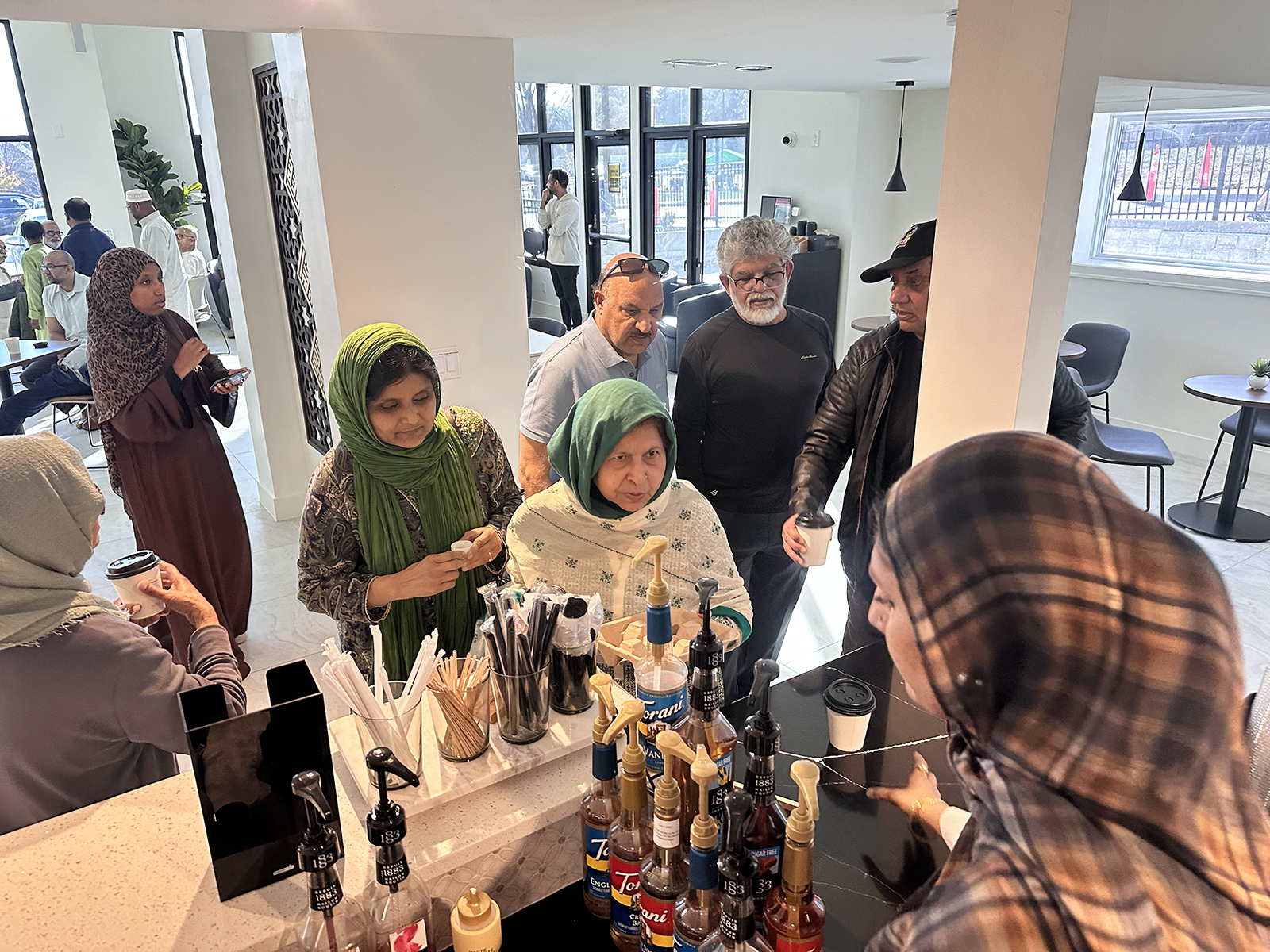 Customers await orders at the Islamic Center of Johnson Countys Salsabeel Cafe, Nov. 14, 2025, in Overland Park, Kan. (RNS photo/Kit Doyle)