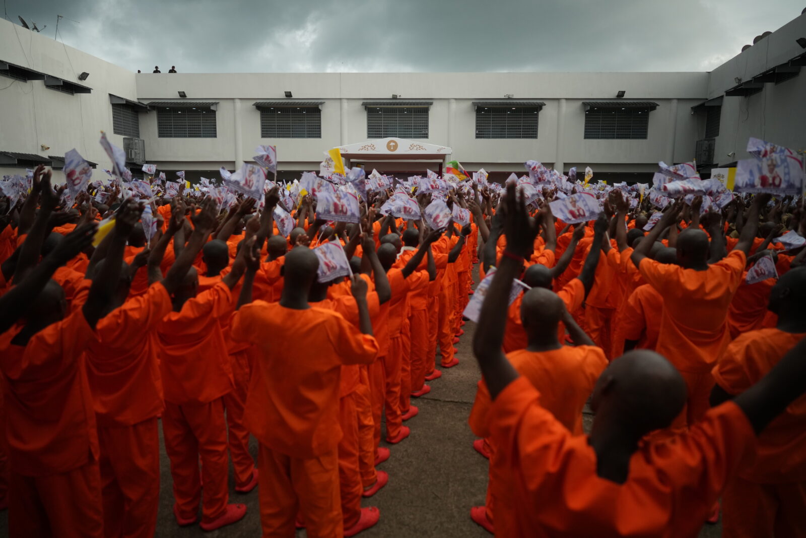 Pope tells inmates ‘you are not alone’ during Equatorial Guinea prison visit at end of Africa tour