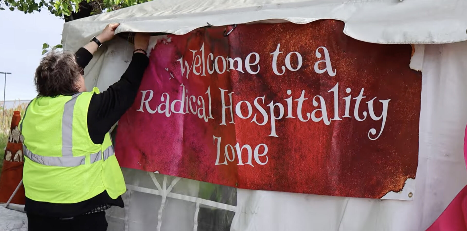 Amid protests at Delaney Hall, a Catholic nun has been offering ‘radical hospitality’