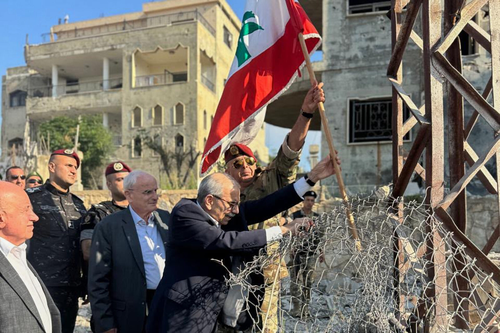 Lebanon’s prime minister visits shattered border village as deal with Israel begins